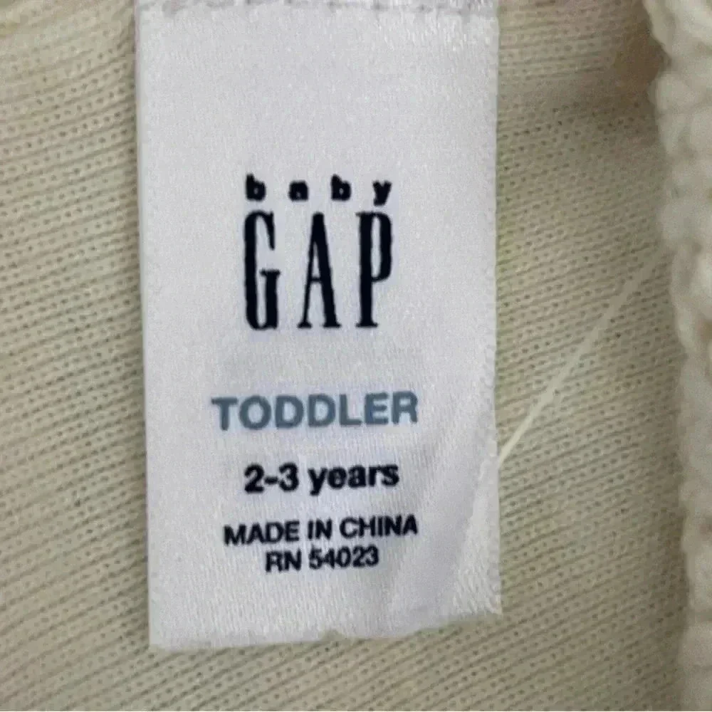 Baby Gap Toddler Knitted Ivory Lined Cotton Hat SZ 2-3T